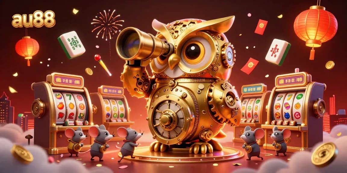 Experience the thrill of winning at au88 with vibrant casino elements and animated characters.