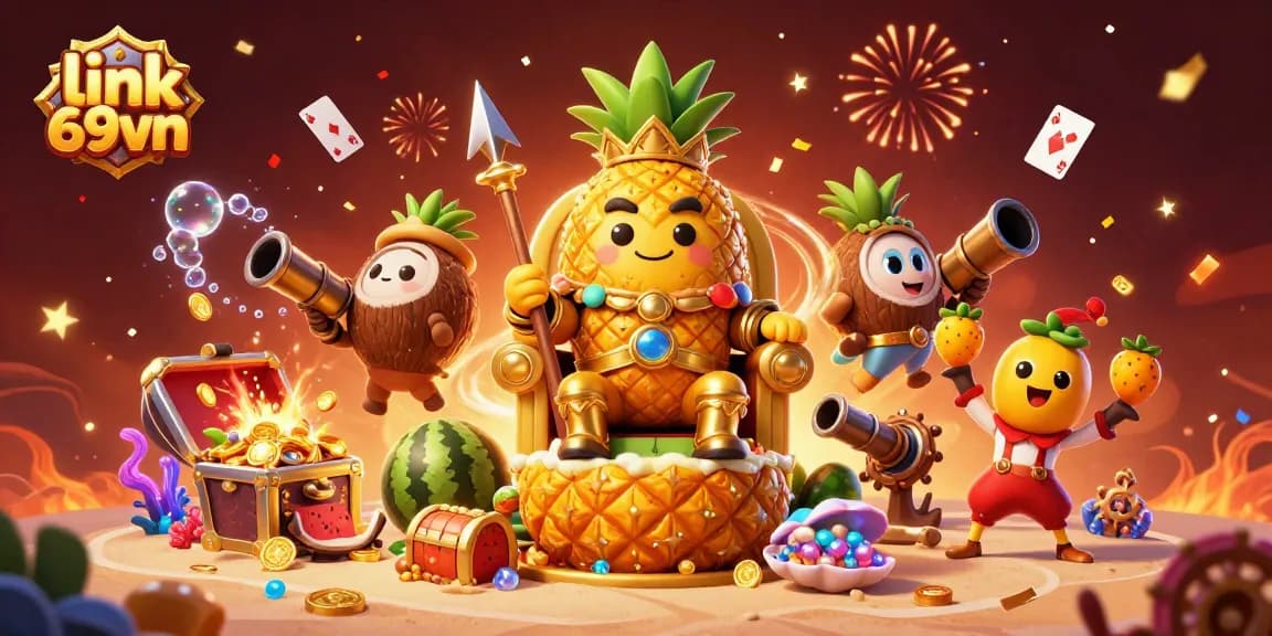 Experience thrilling wins at link 69vn, featuring vibrant characters in a dynamic casino scene.