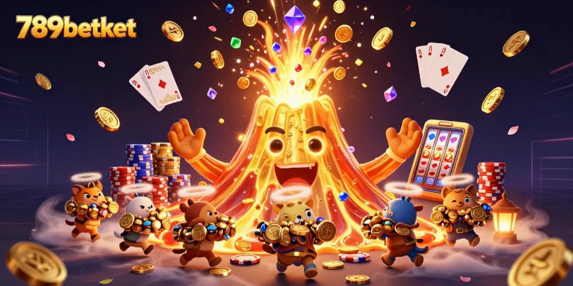 Experience the excitement of treasure hunting with 789betket in a golden themed 3D casino adventure.