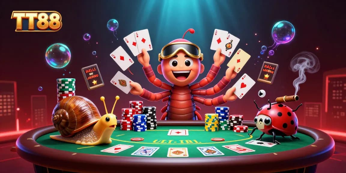 Experience the excitement of TT88 with a vibrant poker scene featuring a unique dealer and high-rollers.