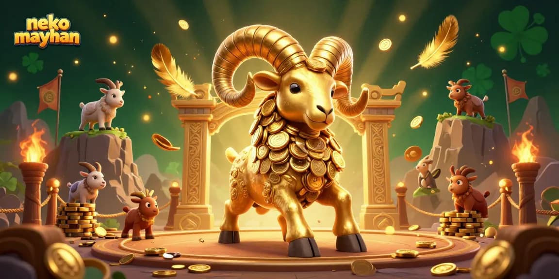 Experience the thrills of neko may mắn slot game with vibrant gold coins and dynamic scenes of fortune.
