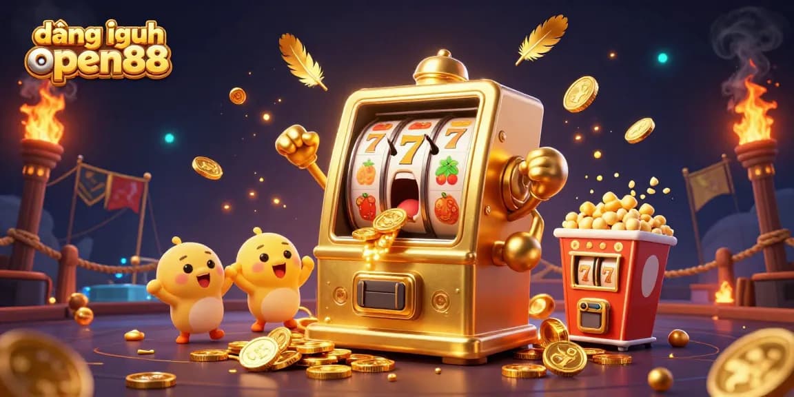 Engage in gaming excitement with đăng nhập open88 as cartoon slot machines hit the jackpot!