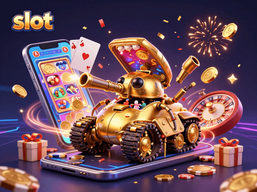 Experience thrilling slot excitement with vibrant characters and dynamic gaming elements in a rich illustration.