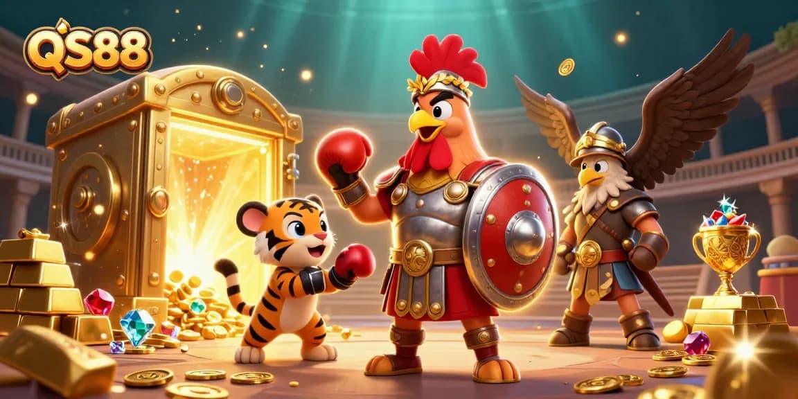Experience the excitement of QS88 with dynamic characters and luxurious casino treasures.
