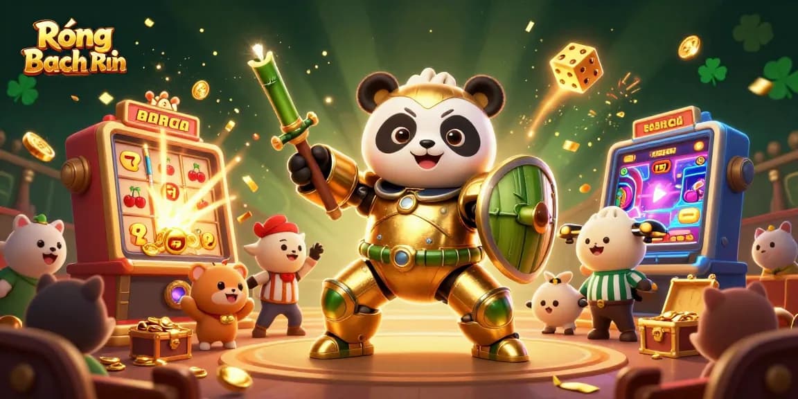 Rồng Bạch Kim showcases winning lottery strategies in a vibrant digital casino scene.