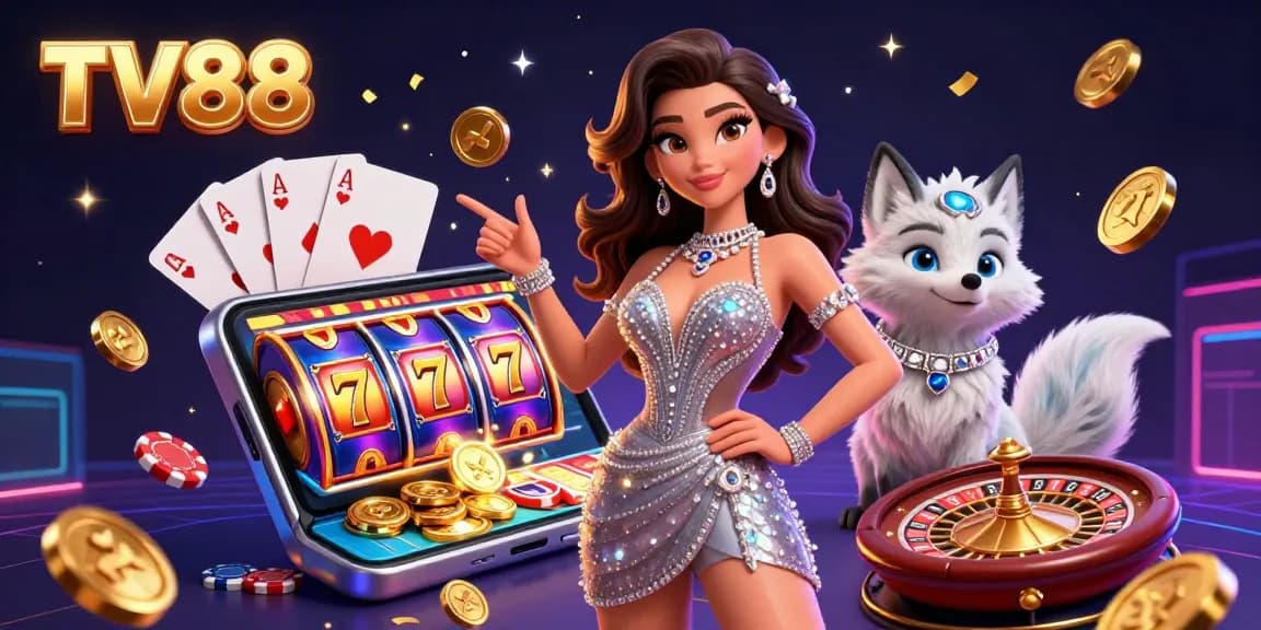 Engage in thrilling activities with TV88's captivating online slots and casino games, featuring vibrant graphics and exciting gameplay.