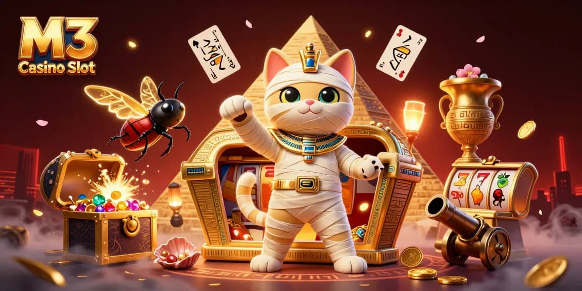 Experience thrilling gameplay in the M3 Casino Slot world with captivating visuals and dynamic characters.