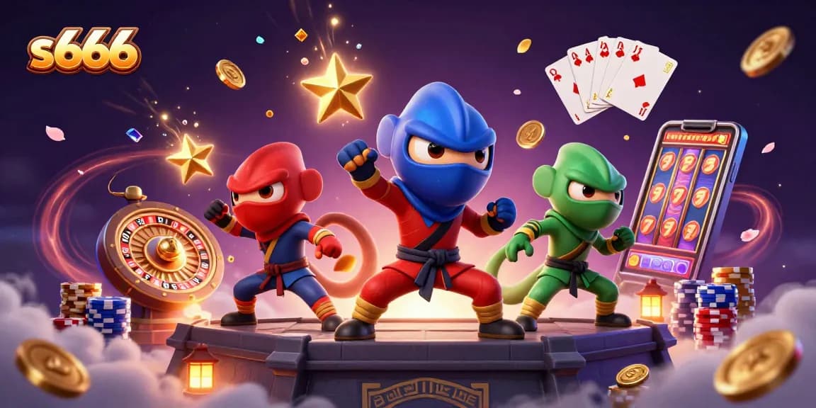 Experience the thrilling world of s666 casino with chameleon ninjas and gaming elements.