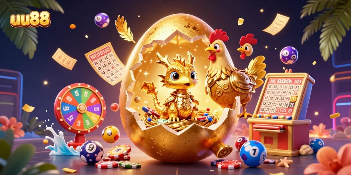 Experience thrilling wins with uu88, featuring a golden dragon and vibrant casino elements.