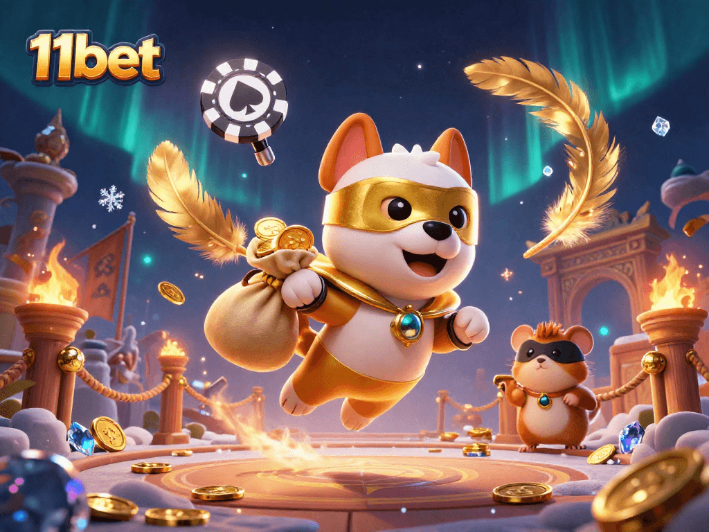 Engage with thrilling 11bet experiences as the superhero dog soars and coins rain down.