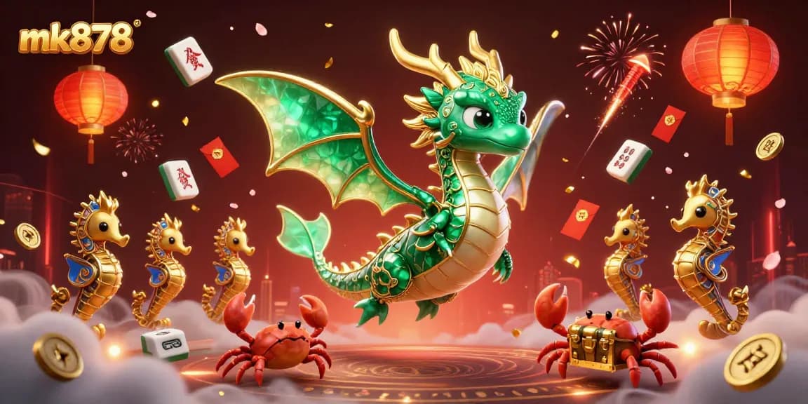 Engage with exciting games on mk878, featuring a vibrant casino scene with characters and game elements.