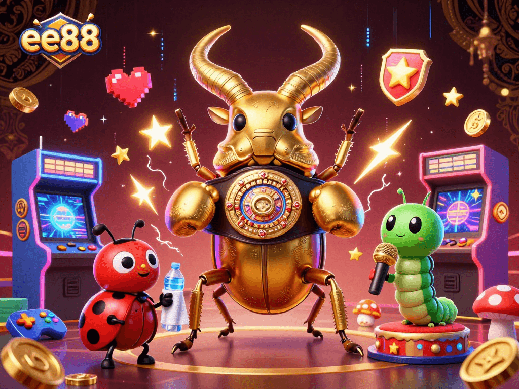 Engage with ee88's exciting gaming experience featuring vibrant arcade elements and spirited characters!