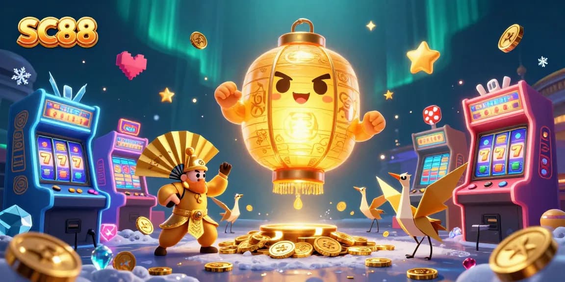 Play and win at SC88 with vibrant 3D slots and casino games amid a magical backdrop