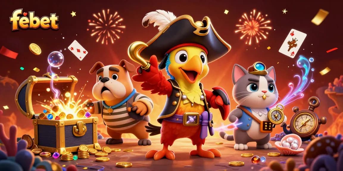 Betting on febet for exciting wins amidst a pirate-themed casino adventure.