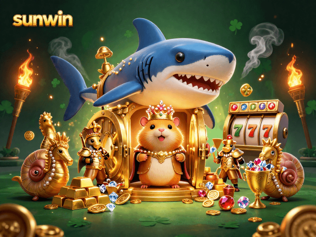 Engage with bustling treasures at Sunwin, a vibrant online casino filled with gems and gold.