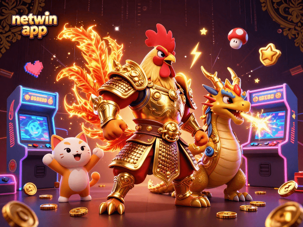 Engage with the netwin app as powerful characters bring gaming excitement to life.