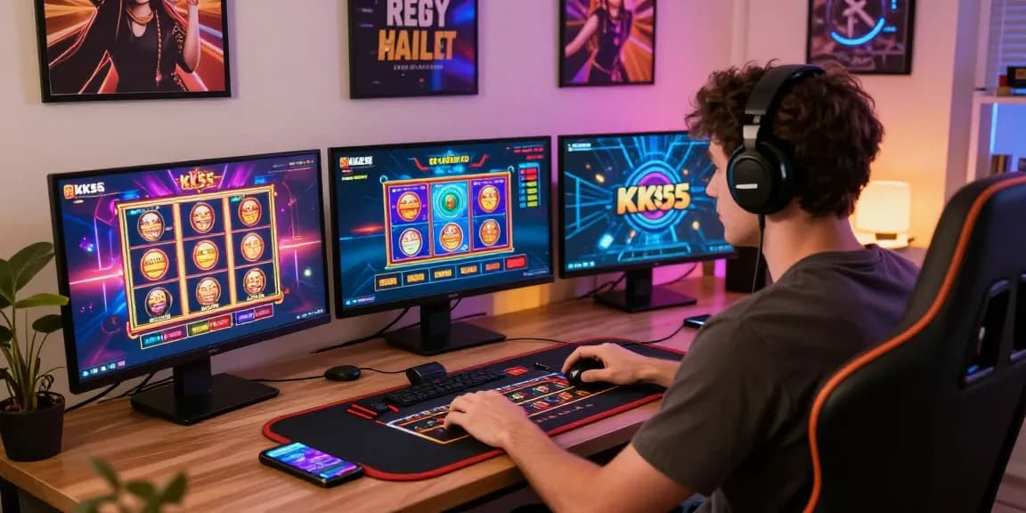 Engaging KK55 online gambling experience with live casino games and vibrant settings.