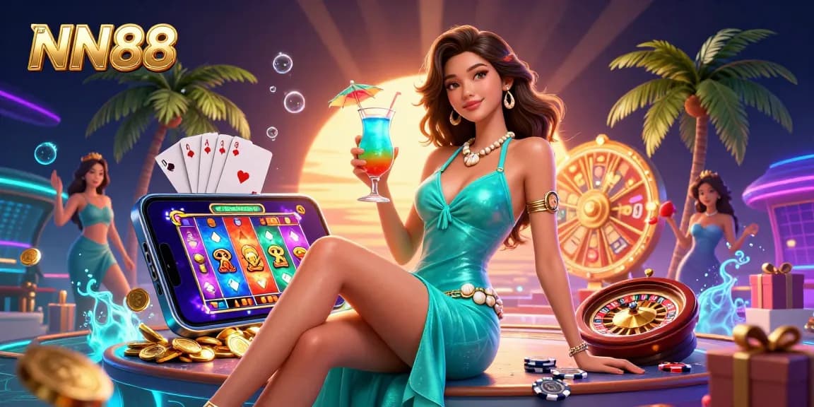 Experience thrilling slot games at NN88 with vibrant casino elements and stunning visuals.