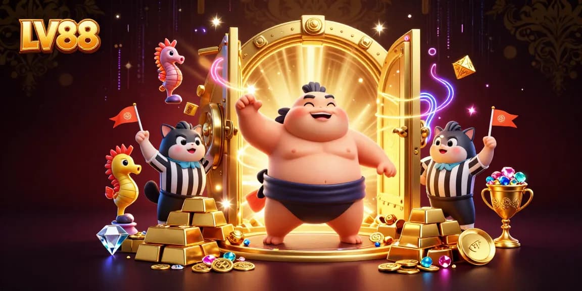 Experience thrilling gameplay with LV88 in a vibrant underwater casino scene.