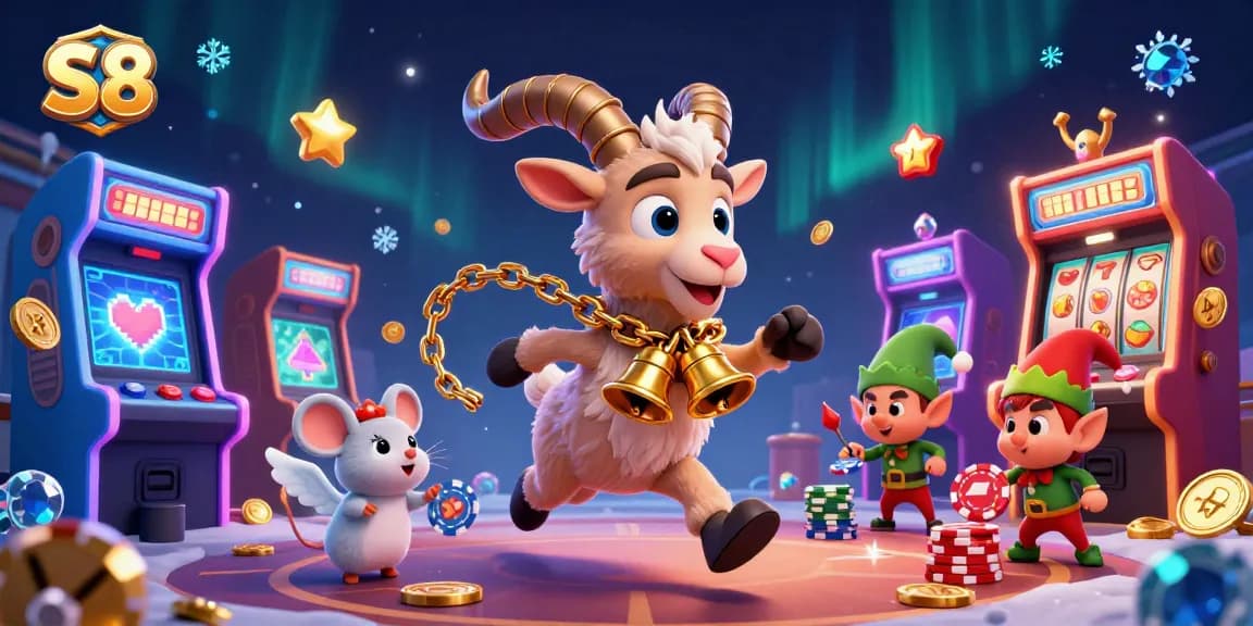 S8 enhances gaming excitement with lively characters in a festive horror casino scene.