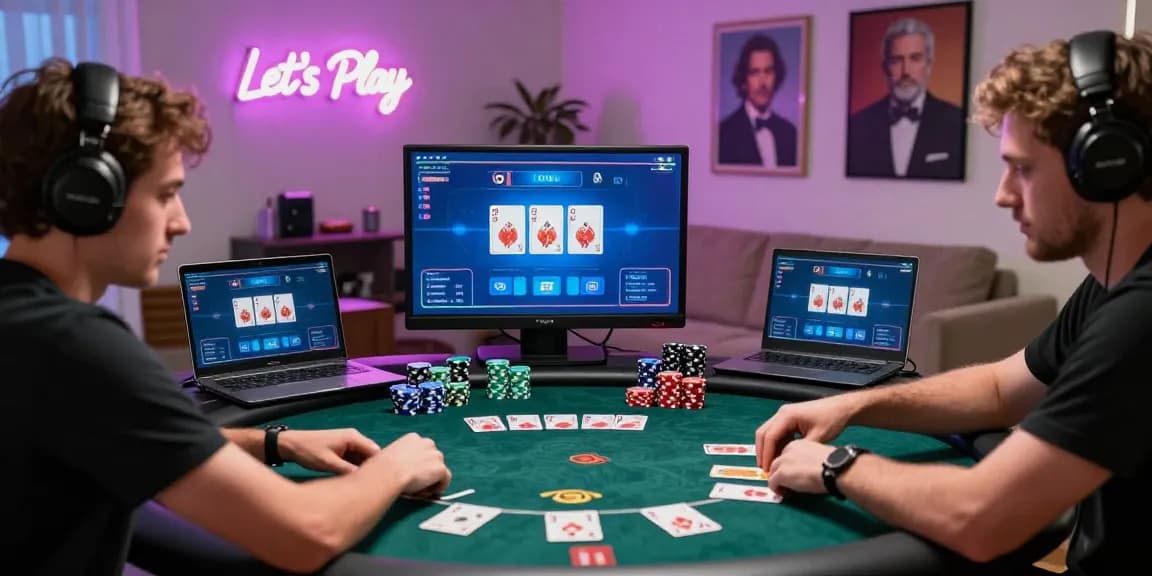 Engaging online poker scene showcasing players in action with Alternatif Link Nagapoker in a vibrant home setting.