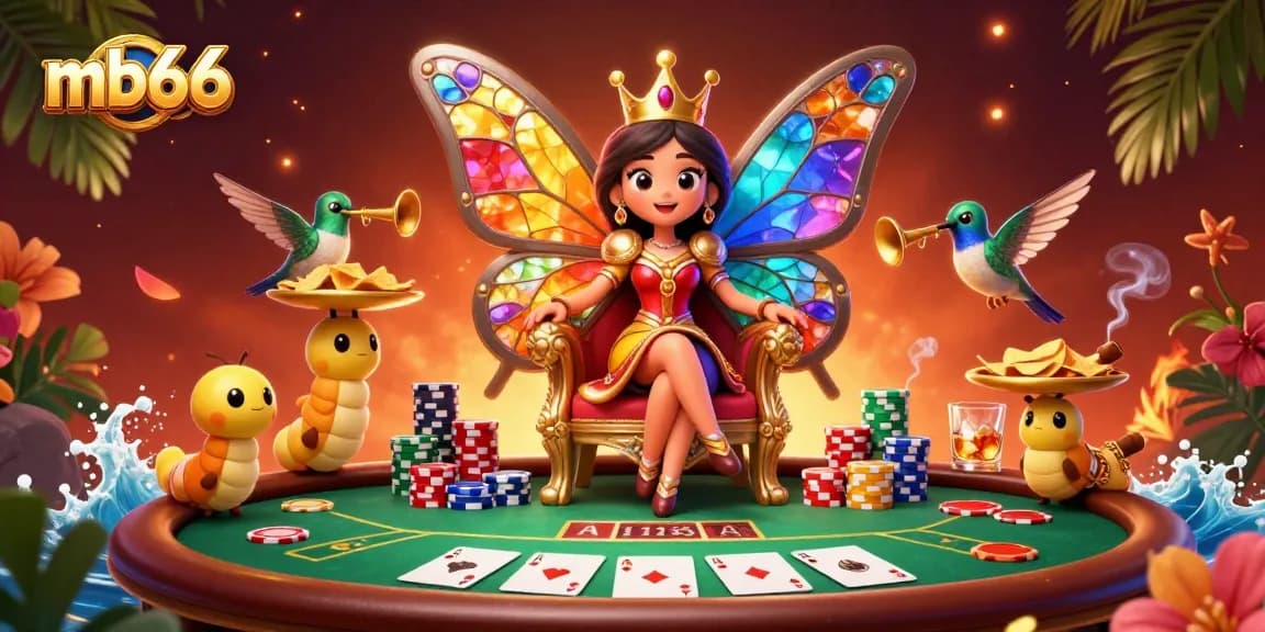 Engage with mb66's dynamic casino world through vibrant poker elements and striking characters.