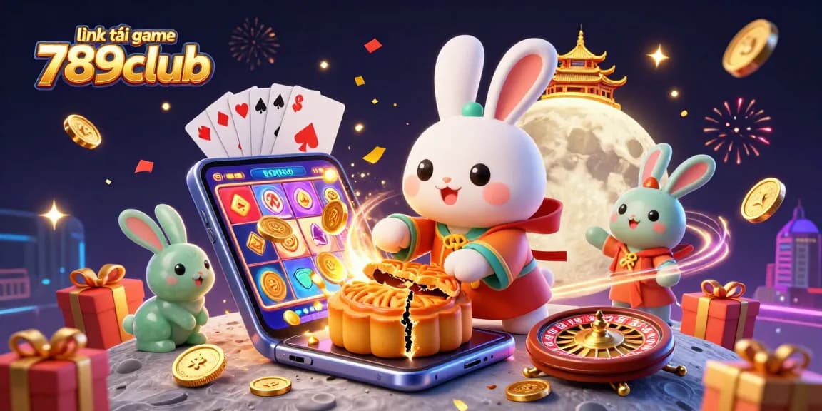 Experience thrilling gameplay with the "link tải game 789club" as golden coins rise from the smartphone