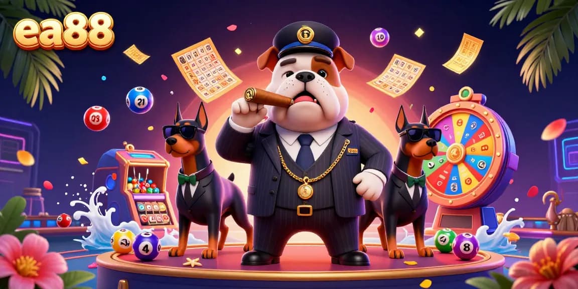 Experience thrilling gambling action at ea88 with mafia characters and colorful lottery games.
