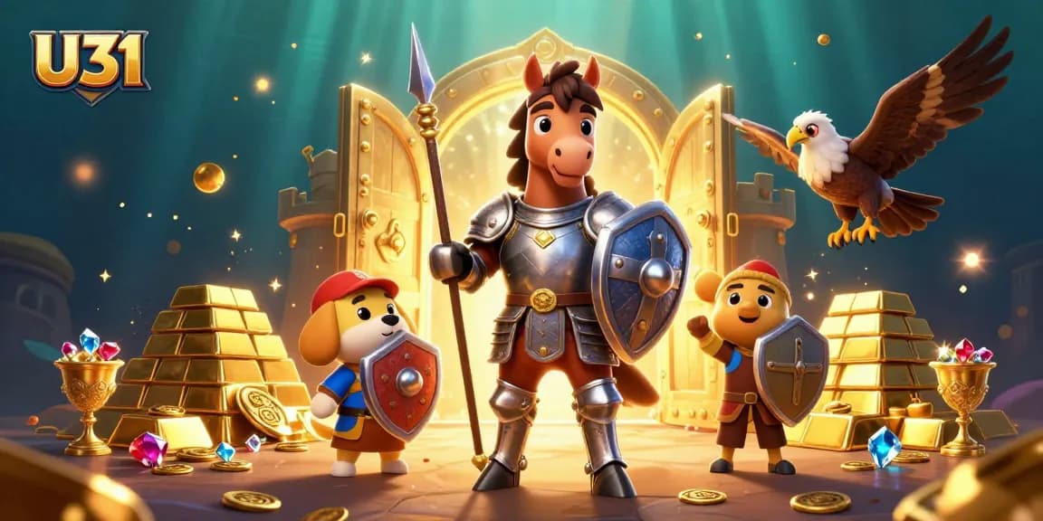 Engage in exciting gameplay at U31, where treasure awaits amidst a dynamic fantasy scene filled with adventure!