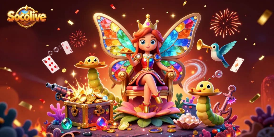 Socolive hosts an exciting gaming experience with vibrant characters in a dynamic casino scene.