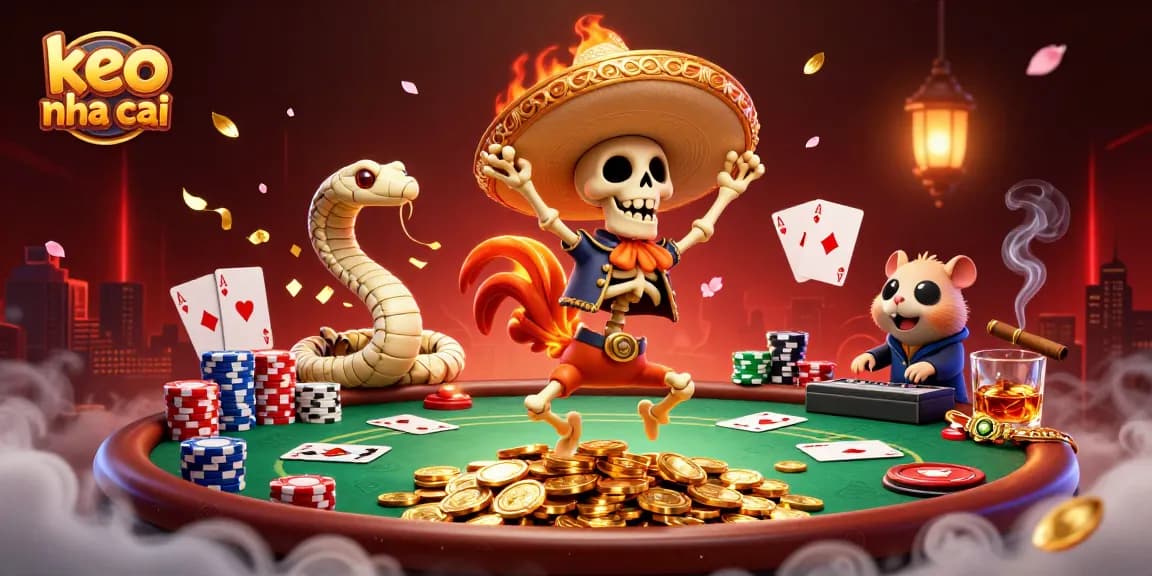 Engage with keo nha cai's vibrant world of gambling through a lively 3D casino scene.
