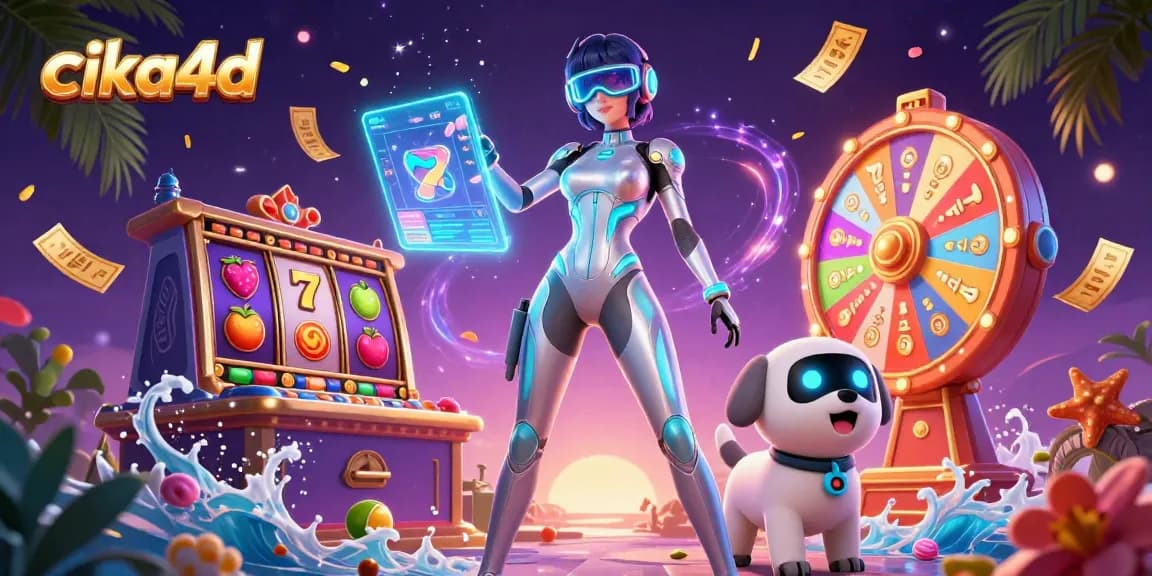 Spin and win with cika4d's colorful slot reels and vibrant game elements enhancing the online casino experience.