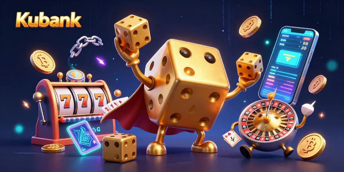 Kubank enhances your gaming strategy with thrilling golden dice and vibrant casino elements.