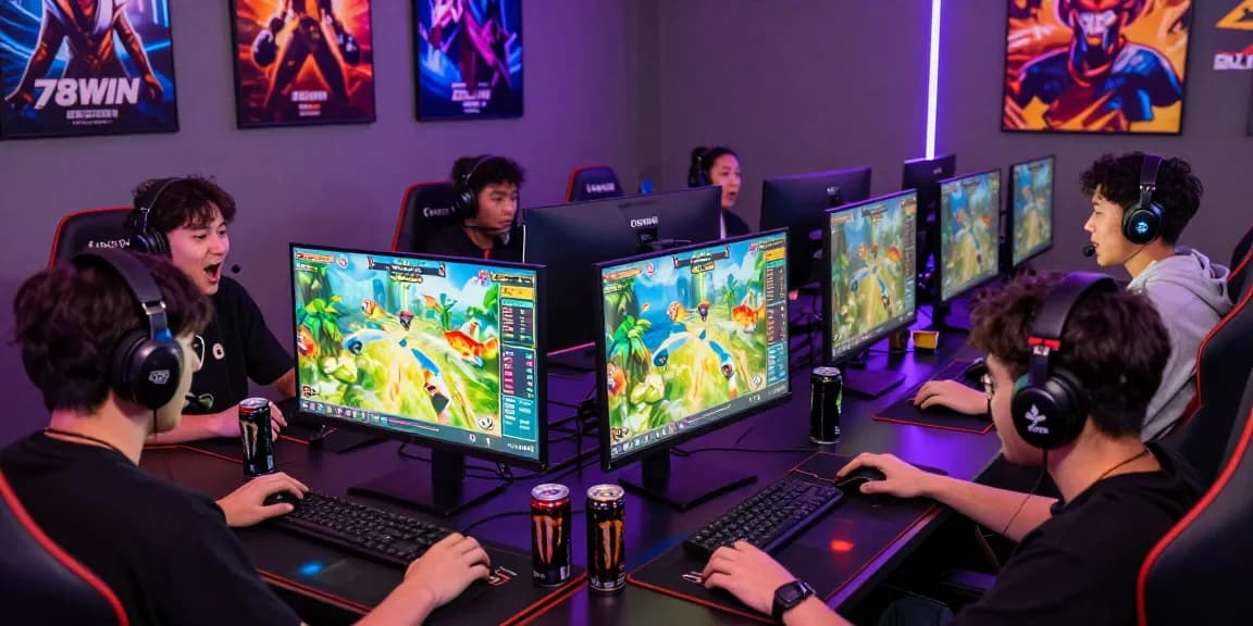 Engaged players enjoying the online fishing game at 78win, showcasing a vibrant gaming atmosphere.