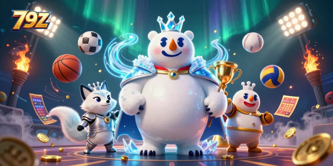 Experience the thrill of winning with 79Z, featuring an engaging casino game scene filled with dynamic sports elements.