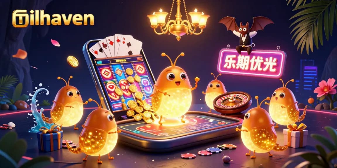 Experience milhaven's vibrant casino scene with glowworms illuminating games and excitement.