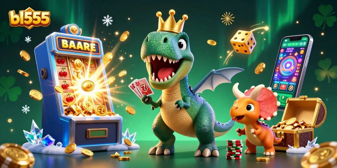 Engage with the vibrant world of bl555 casino gaming featuring animated dinosaurs and jackpot excitement.