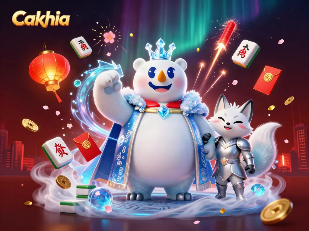 Cakhia's vibrant online casino scene with fantasy elements and rich details in 3D illustration.