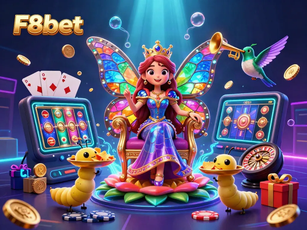 Engage in exciting gameplay at F8bet amidst a dynamic casino environment with stunning visuals.