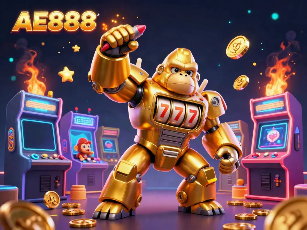 Experience the thrill of winning at AE888 Casino with vibrant slots and gaming elements.