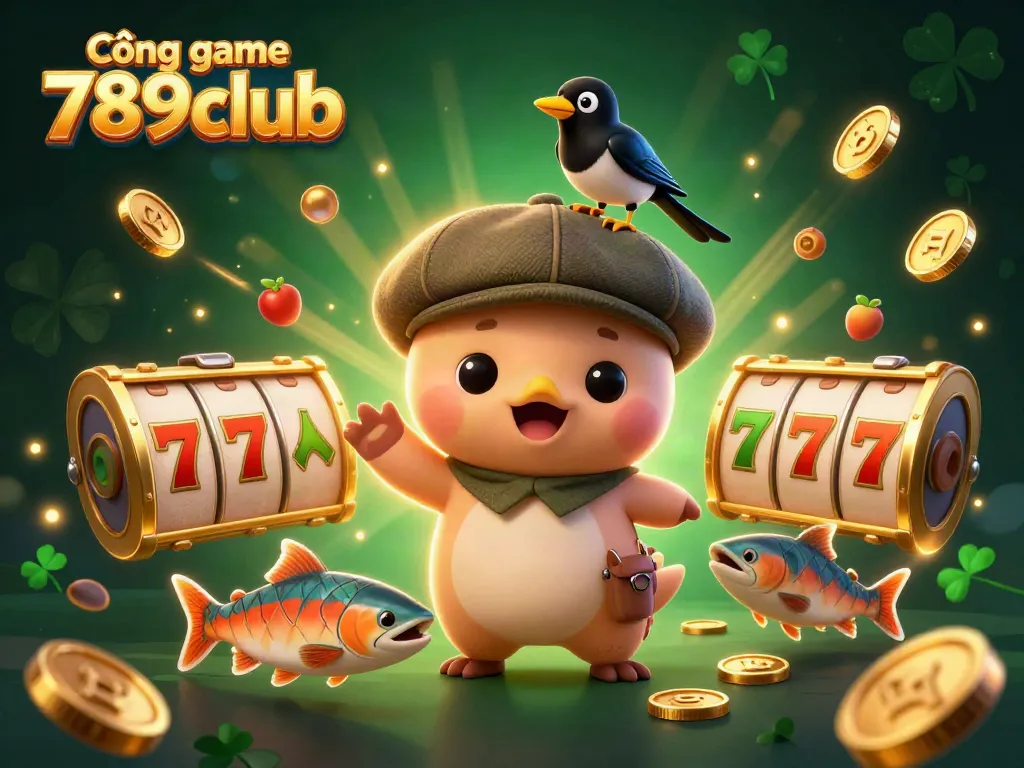 Experience excitement at Cổng game 789club with vibrant 3D characters and thrilling slot elements.