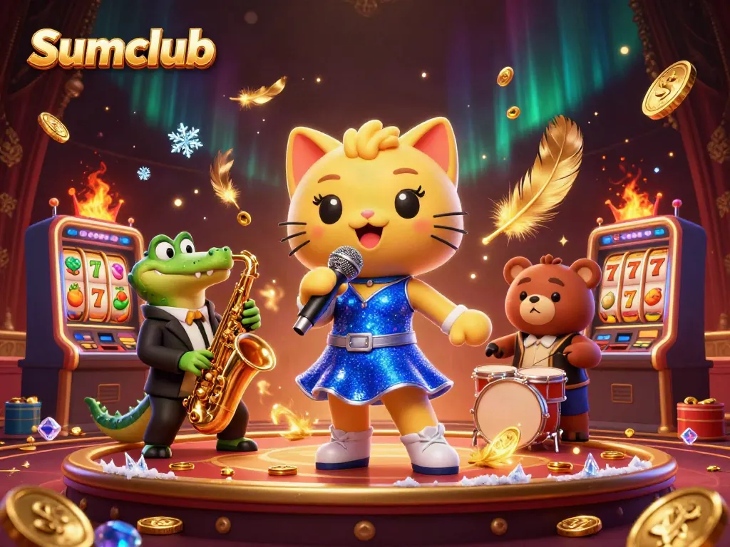 Experience the vibrant atmosphere of Sumclub with lively characters and dynamic casino elements.