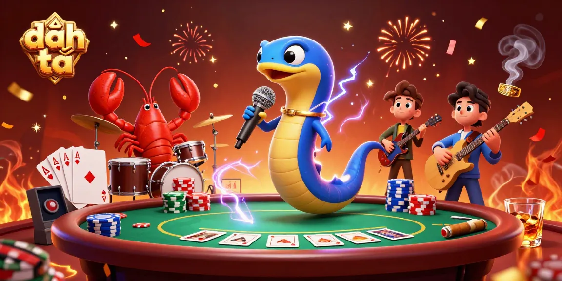 Engage in thrilling gameplay with đại phát tài, featuring vibrant characters and casino elements in a dazzling 3D illustration.
