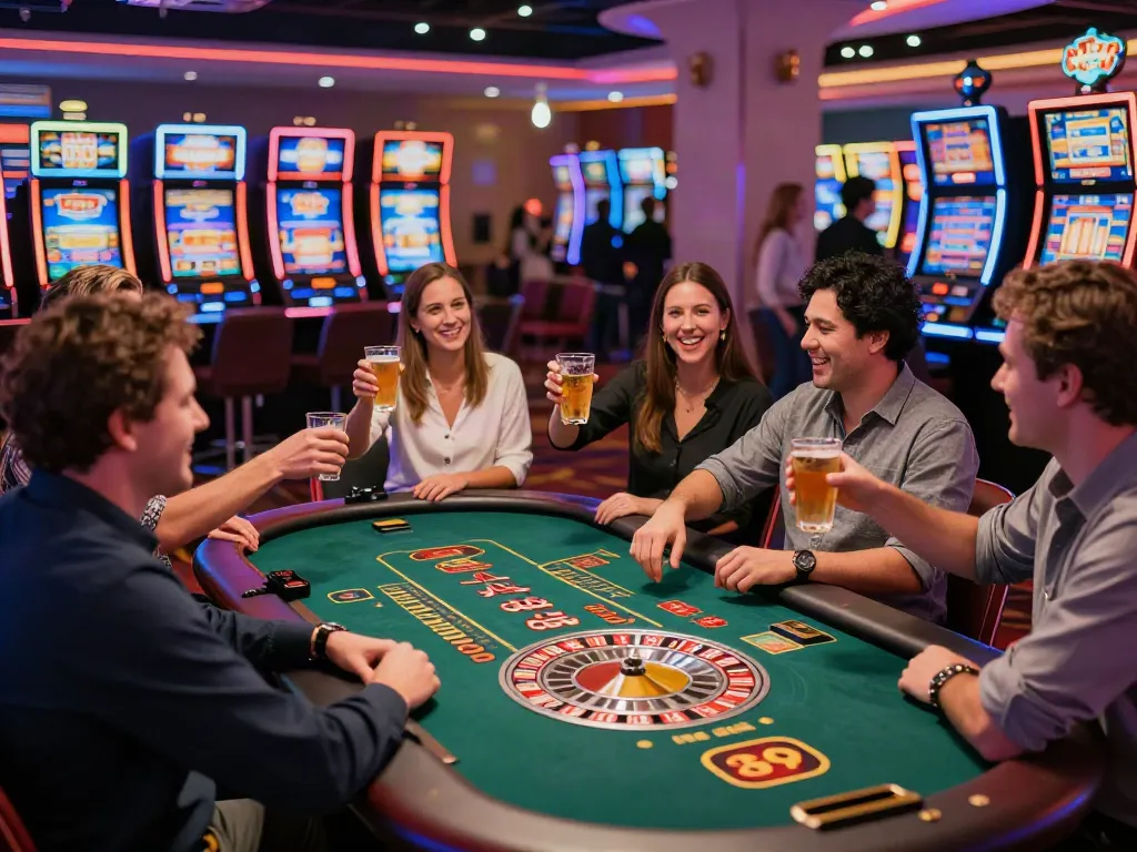 Experience the excitement at the best non gamstop casinos UK with players enjoying games and wins.