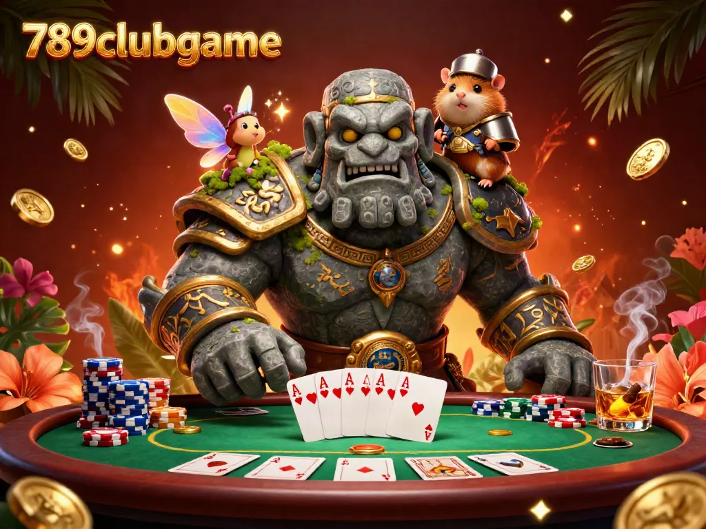 Engage with the vibrant action at 789clubgame featuring unique characters and poker elements.