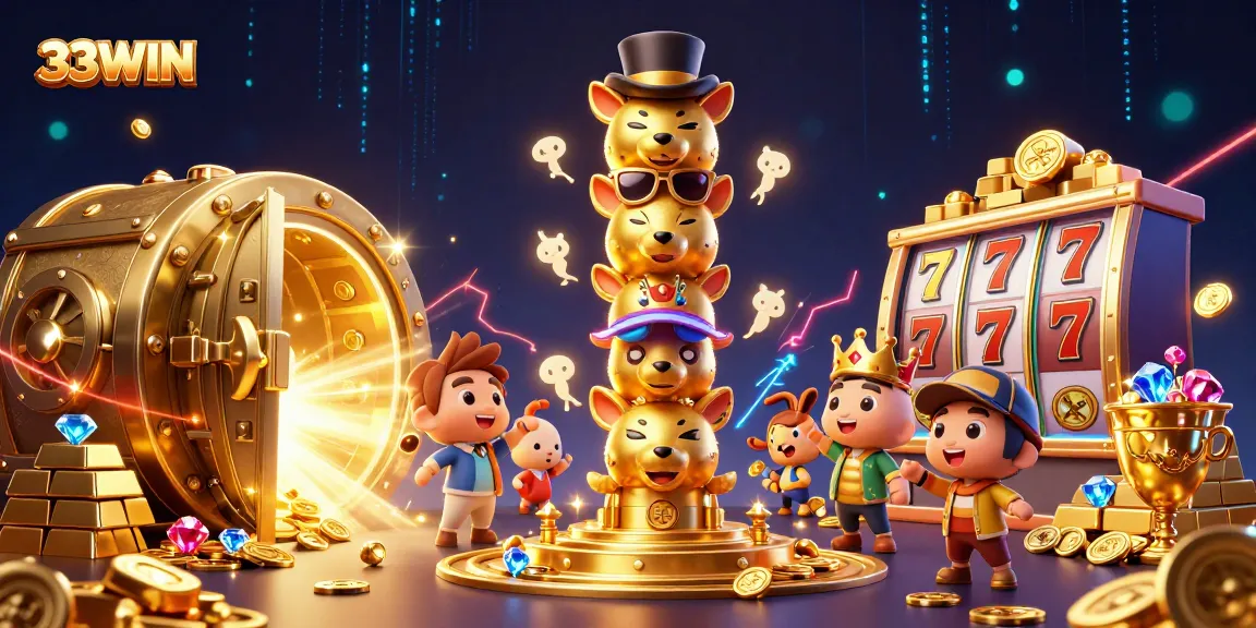 Experience thrilling wins at 33WIN casino with dynamic golden elements and vibrant visuals.