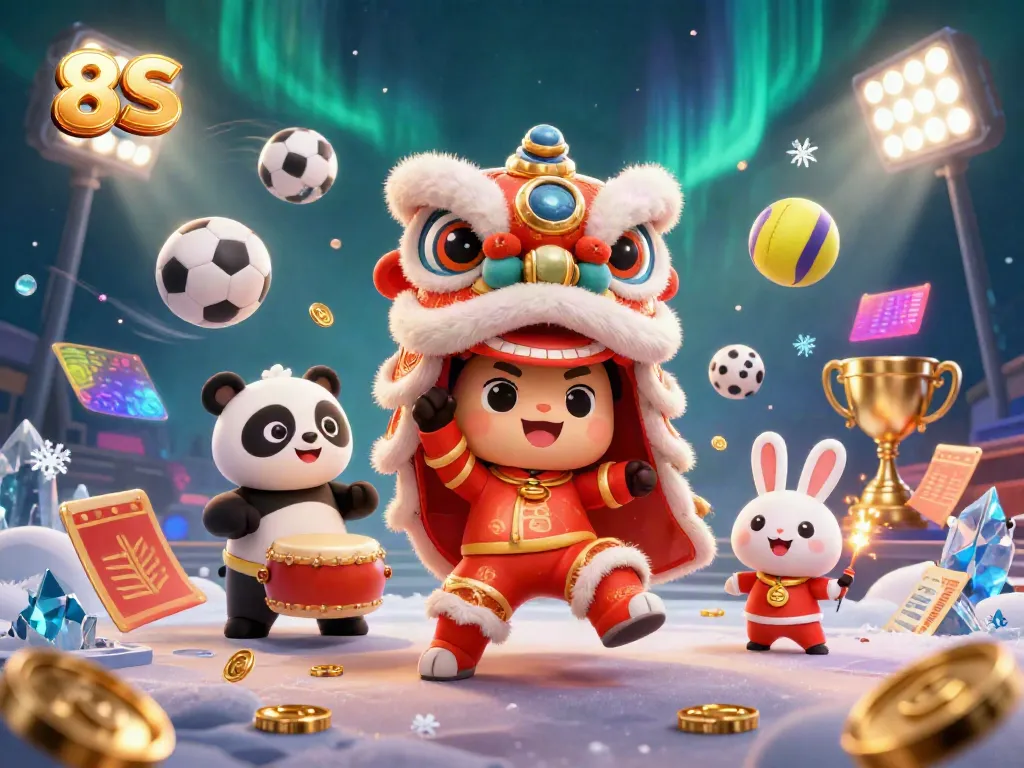 Engage in the vibrant world of 8S with energetic characters celebrating gambling success in a festive setting.