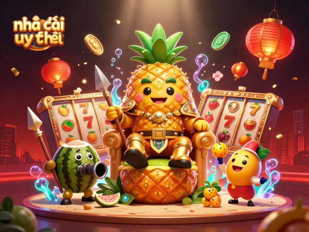 Experience excitement with Nhà cái uy tín as 3D characters engage in a vibrant casino scene.