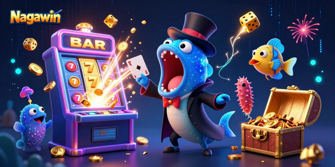 Nagawin: Experience thrilling wins with vibrant slot machines and dynamic casino animations.