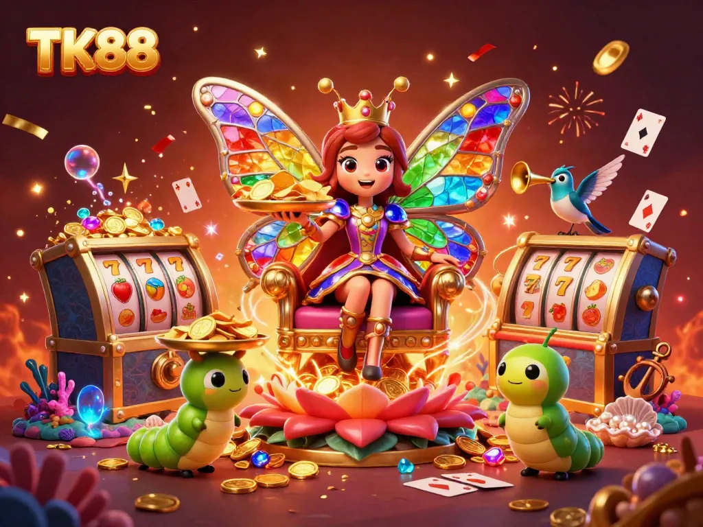 Engage in thrilling casino adventures with TK88’s vibrant 3D carnival atmosphere filled with excitement.